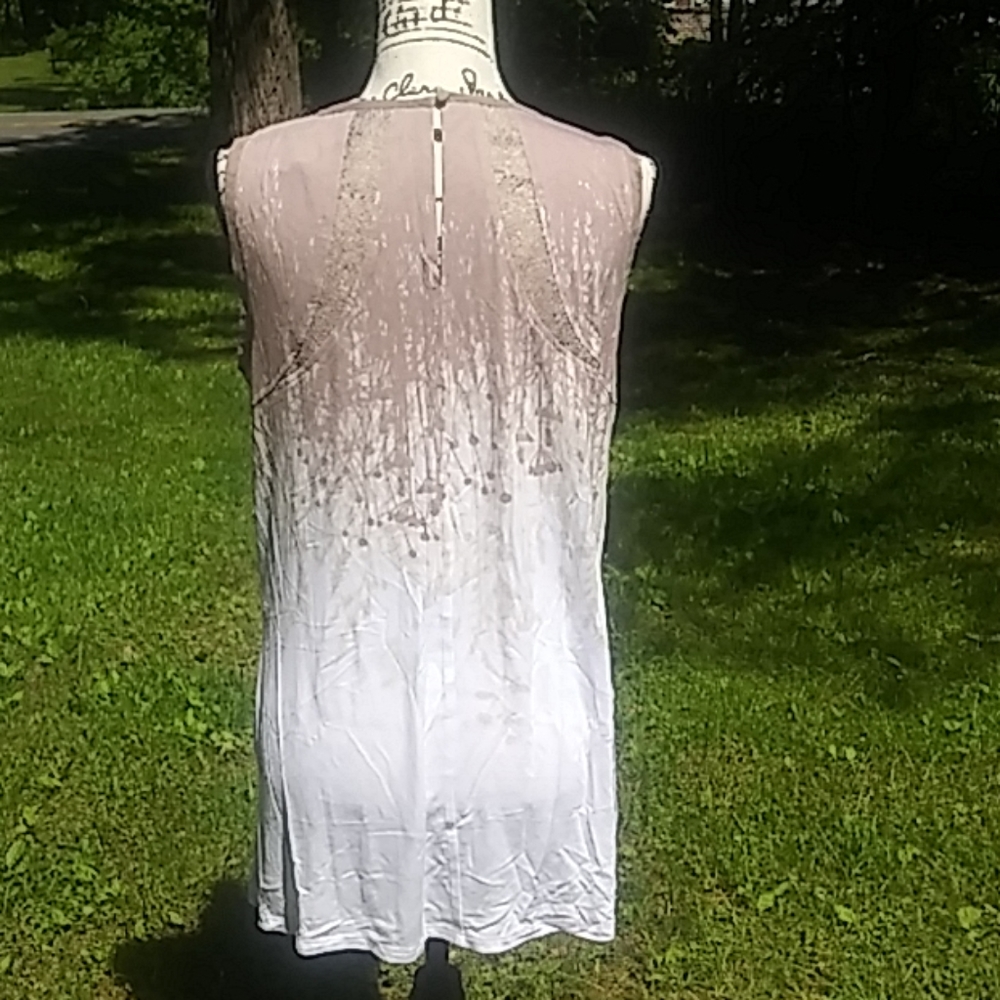 NEW Lisa Rinna Reverse Border Print Tunic - Picture 3 of 8